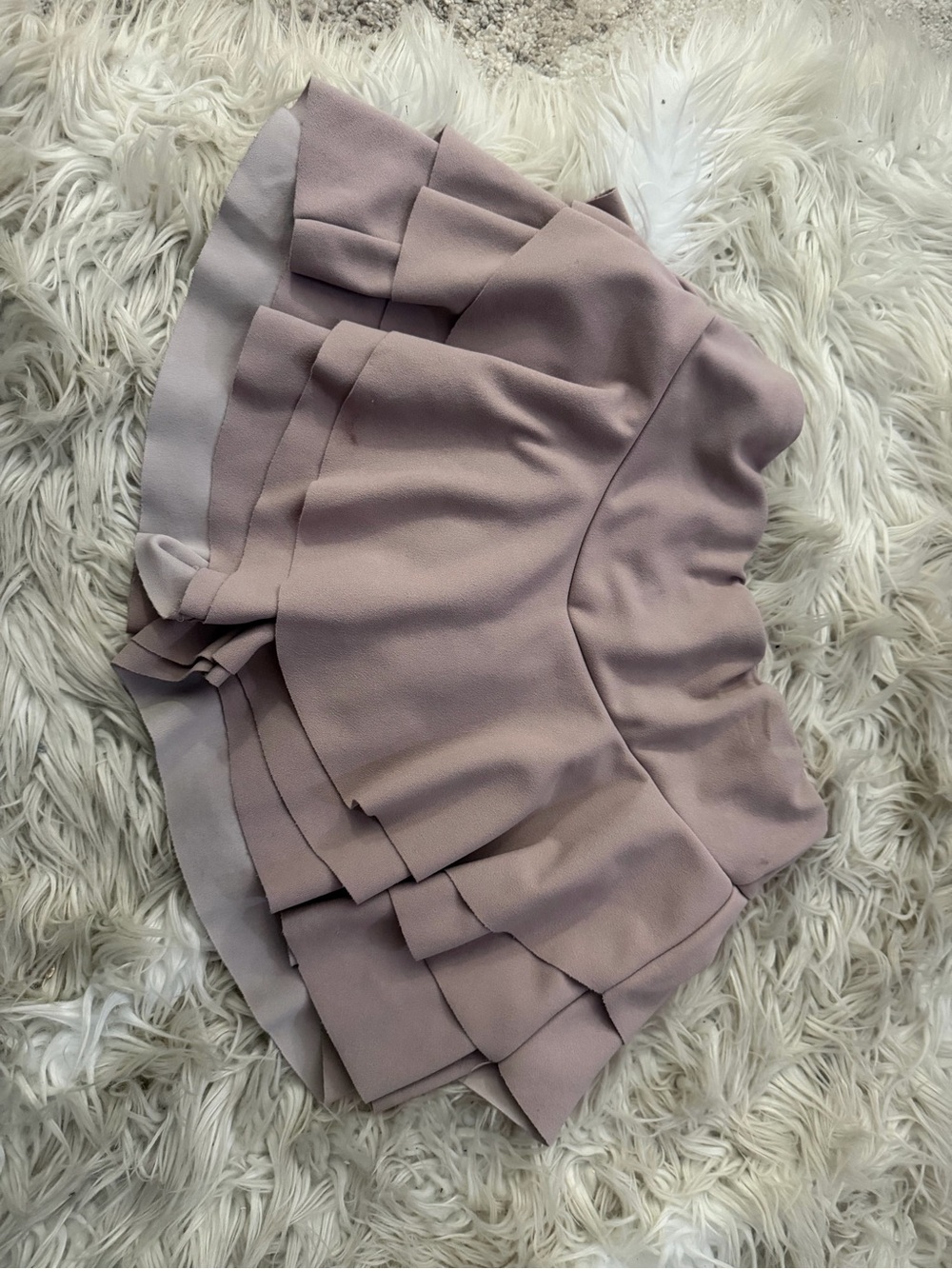 SHEIN Dusty Pink Tiered Ruffle Mini Skirt